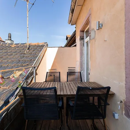 Terrace - Belle Alsace 4 - Bookingalsace Apartament Colmar