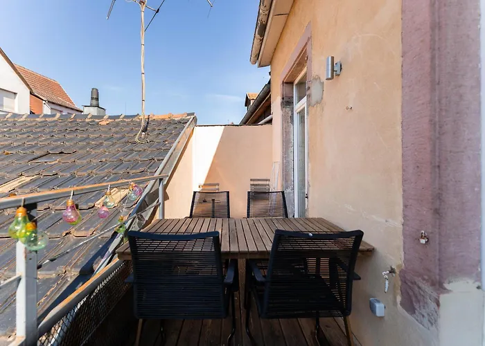 Terrace - Belle Alsace 4 - Bookingalsace Appartement Colmar